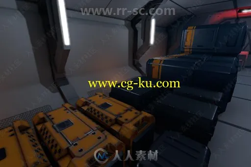 阴暗神秘科幻级建筑套件内部设计环境模型Unity游戏素材资源的图片3