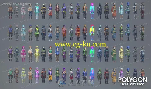 超酷科幻主题切面游戏人物场景物资大型3D模型Unity游戏素材资源合集的图片2