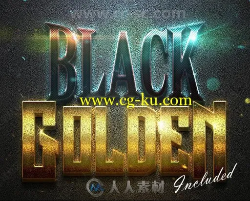 不同颜色耀眼发光金属质感3D字体艺术特效PSD字模的图片2