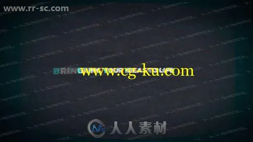 夸张故障闪烁失帧马赛克效果logo动画演绎AE模板的图片1