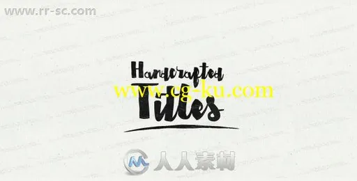 简洁文字书写风格字体创意设计AE模板的图片1