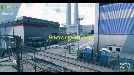 高质量齐全不同视角工厂区完整建筑环境Unity游戏素材资源的图片1