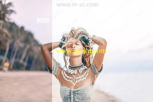浪漫唯美夏季海边摄影灯光效果调色预设Lightroom预设的图片3