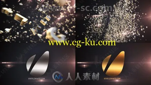 独特创意众多字母汇聚LOGO动画演绎AE模板合集的图片1