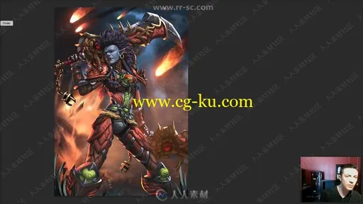 欧美风格游戏影视角色插画创作过程视频教程的图片2