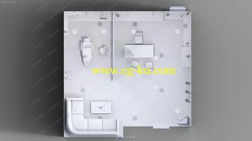 医疗室女医生患者与办公设施3D模型的图片2