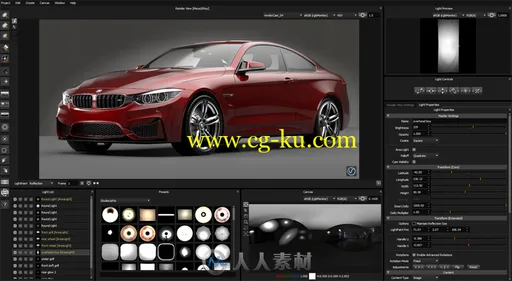 HDR Light Studio软件Carbon Drop 4渲染预设合集的图片1
