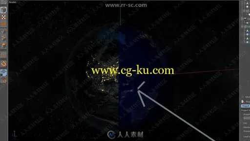 4K高精度宏观地球夜景C4D 3D模型的图片2