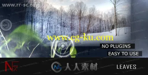 轻松自然动态叶子背景介绍短片AE模板的图片1