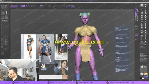 Zbrush街头霸王春丽角色制作流程视频教程的图片2