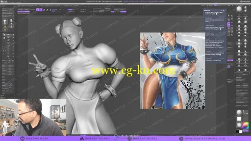 Zbrush街头霸王春丽角色制作流程视频教程的图片3