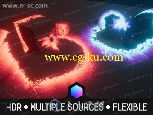 多重颜色纹理梯度融化燃烧状晕染粒子系统Unity游戏素材资源的图片3