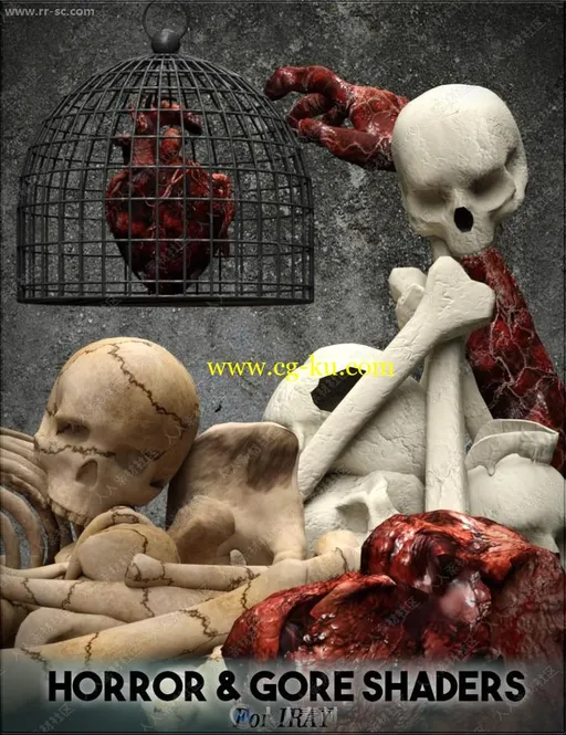50组血腥恐怖万圣节场景着色器3D模型的图片1