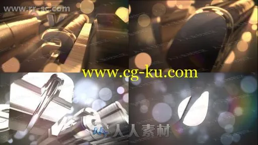 厚重纹理金属感转化光晕logo动画演绎AE模板的图片1
