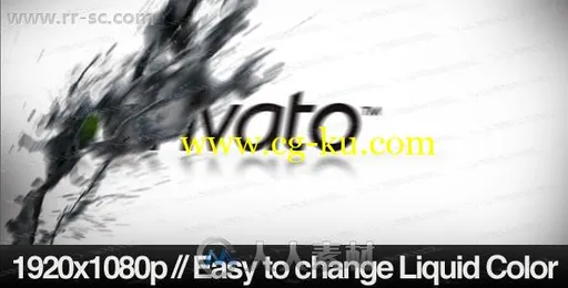 简洁随意泼洒墨水分散logo动画演绎AE模板的图片1