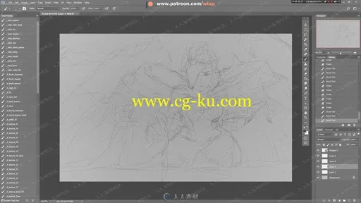 最新wlop大神鬼刀作者原画视频教程第四季的图片2
