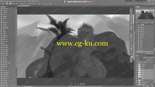 最新wlop大神鬼刀作者原画视频教程第四季的图片3
