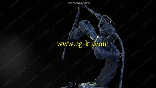 工业机械手臂3D模型 cubebrush出品的图片1