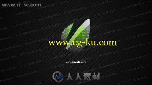 科技感六边形原力重组释放logo动画演绎AE模板的图片1