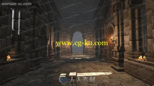哥特式昏暗烛光地牢设施3D模型Unity游戏素材资源的图片2
