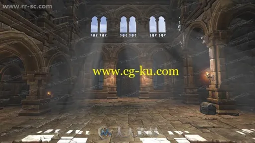 哥特式昏暗烛光地牢设施3D模型Unity游戏素材资源的图片3