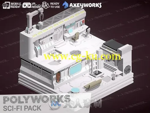 226组创造科幻风格工作台环境3D模型Unity游戏素材资源的图片1