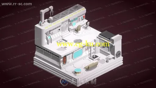 226组创造科幻风格工作台环境3D模型Unity游戏素材资源的图片2