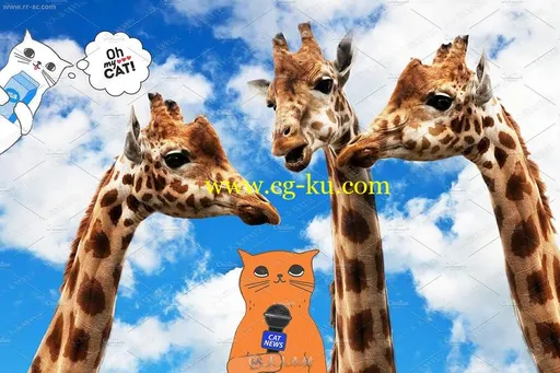 可爱贺卡请柬网络元素超多猫角色图片素材的图片3