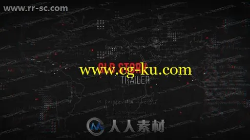 史诗级人物介绍世界地图明暗线条影视片头AE模板的图片1