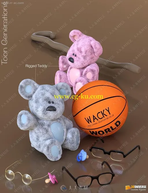 多组男女幼龄至老年各种形态3D模型的图片3