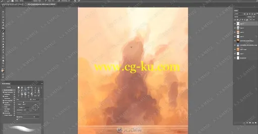 超唯美笔触风景数字绘画实例训练视频教程的图片1