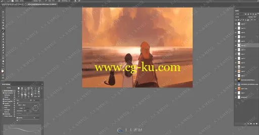 超唯美笔触风景数字绘画实例训练视频教程的图片2