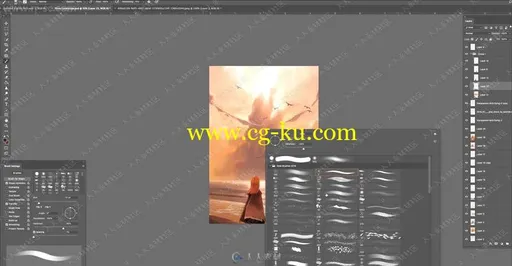 超唯美笔触风景数字绘画实例训练视频教程的图片3