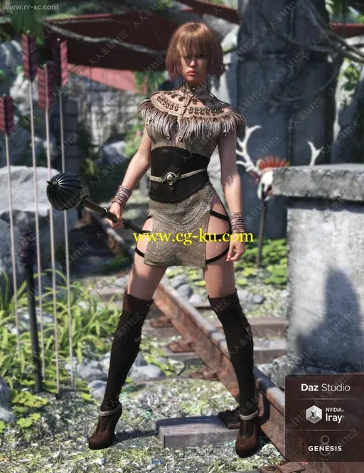Eva 8 Pro犀利战斗女孩多组服装造型3D模型的图片1