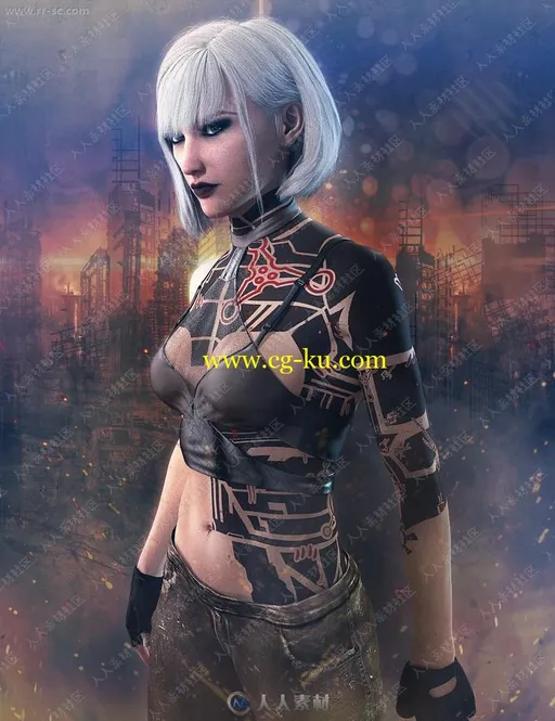 Eva 8 Pro犀利战斗女孩多组服装造型3D模型的图片2