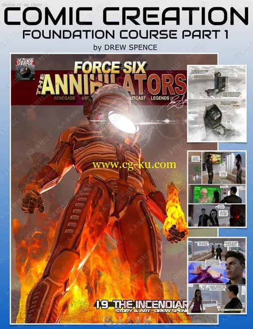 规划超能漫画故事管理脚本版面DAZ3D模型的图片1