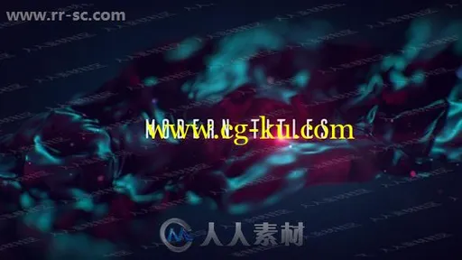 神秘丝绸飘动液体效果标题动画AE模版的图片1