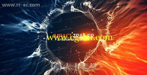 超酷冰与火效果粒子烟雾光圈标题动画AE模版的图片1