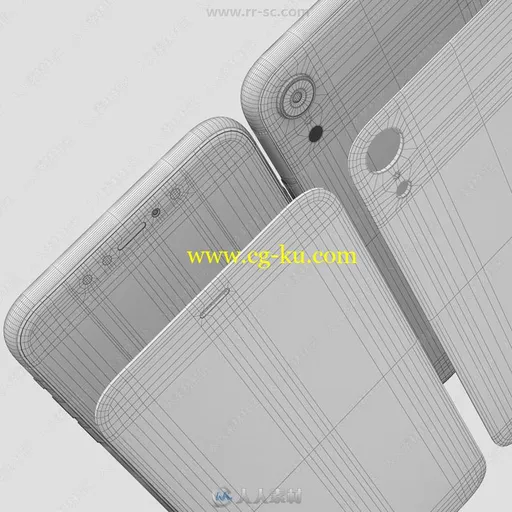 苹果手机Apple iPhone Xr Xs全颜色3D模型合集的图片1