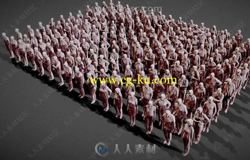 192组低模姿态各异人群3D模型合集的图片2