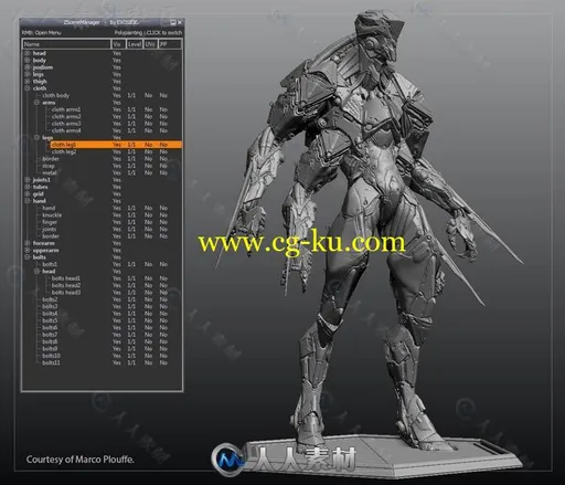ZSceneManager模型雕刻管理Zbrush插件V1.8版的图片1