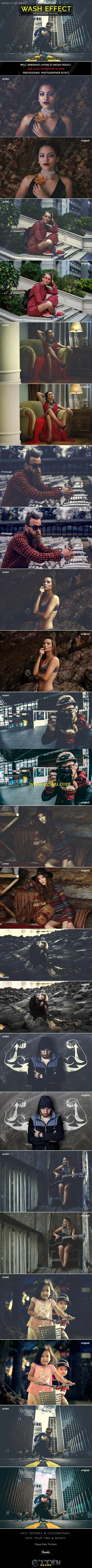 复古电影质感暗沉意境色调艺术特效PS动作的图片2