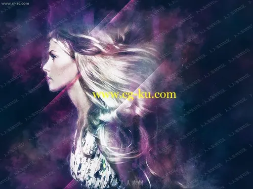 闪亮光层立体粒子梦幻星空艺术特效PS动作的图片2