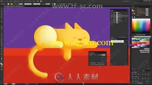 Gigantic Grain Brushes噪点纹理Illustrator笔刷的图片1