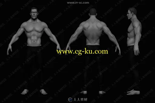 Zbrush超级英雄男性角色雕刻3D模型的图片3
