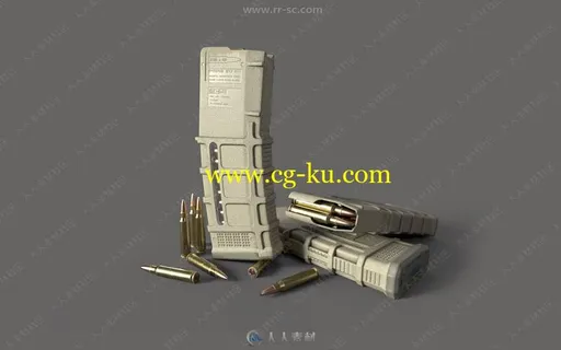 超精细M4A1卡宾枪3D模型的图片2