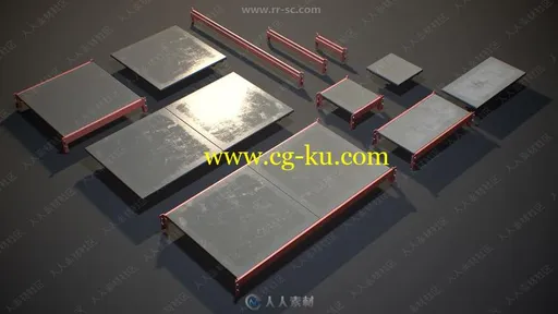 仓库储存设备设施货架机架3D模型合集的图片2