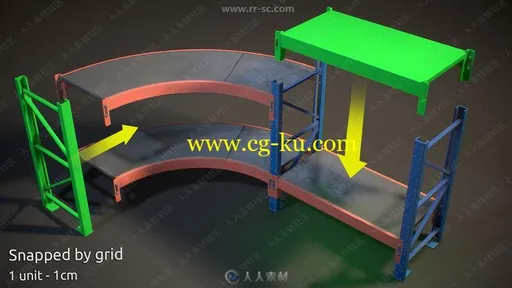 仓库储存设备设施货架机架3D模型合集的图片3