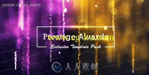 华贵金色粒子线条框架威望奖项颁奖典礼AE模版的图片1