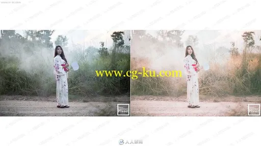 独特明亮日系柔和黄色系艺术色调Lightroom模板的图片2
